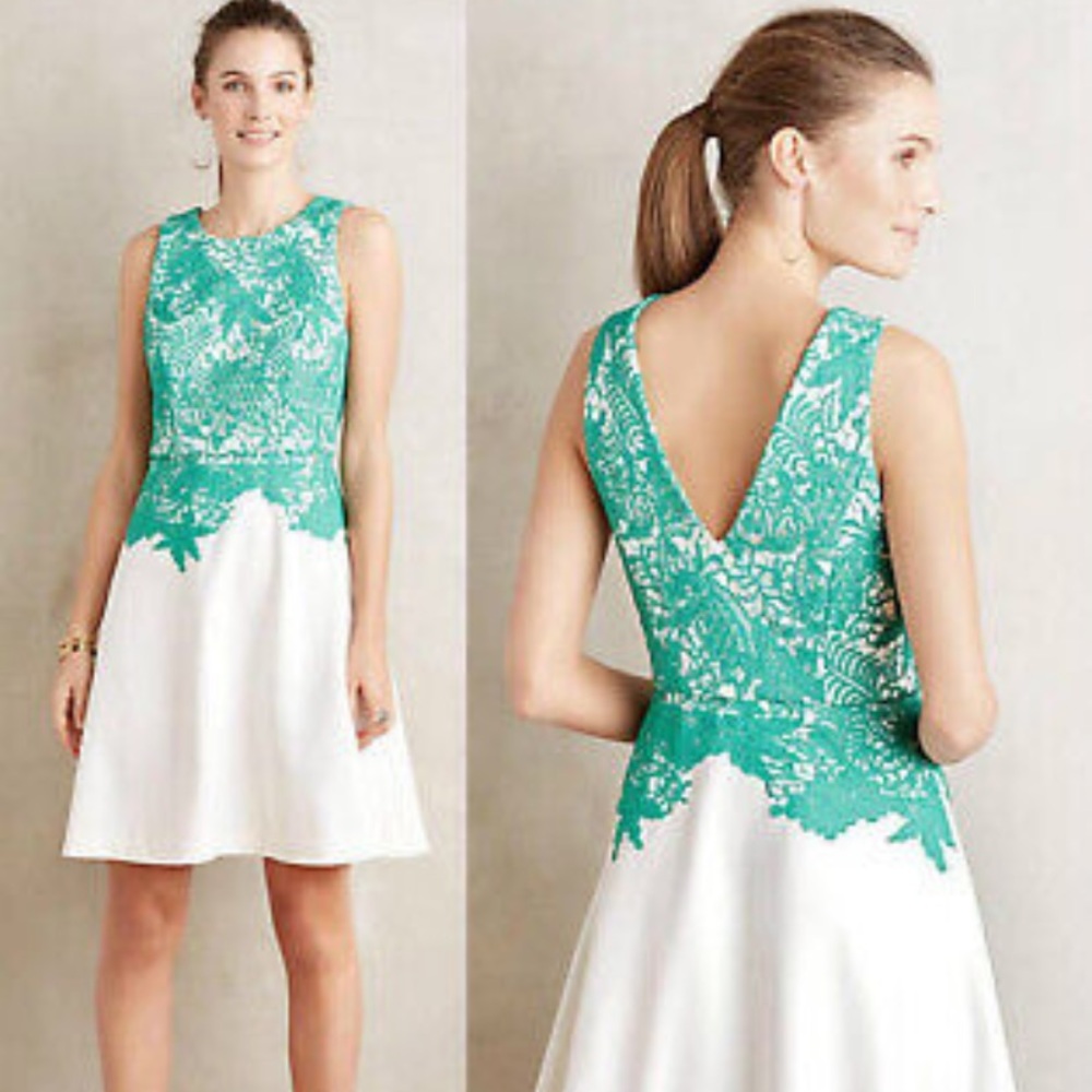 Moulinette Soeurs by Anthropologie Arbor Lace Fit & Flare Dress